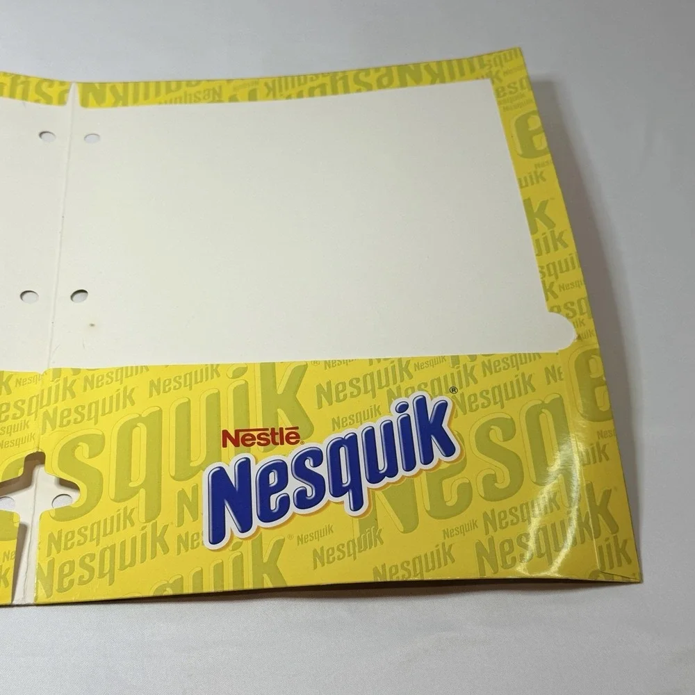Nesquik Nestle Chocolate Drink Folder Kids School 3 Ring RARE‎ VTG 90's NEW